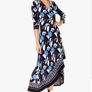 INC Asymmetrical Pattern Casual Dress